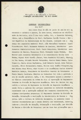 Ata de Reunião – Nº 25
